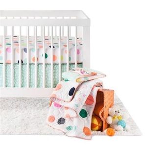 Oh Joy girl crib set plus extra sheets! Polka dot